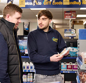 Colleague helping customer