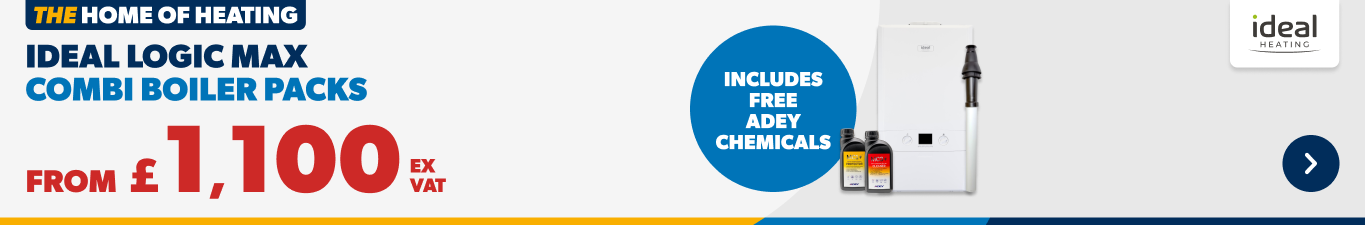 from £1,100 ex VAT Ideal Logic Max Combi Boiler Packs 