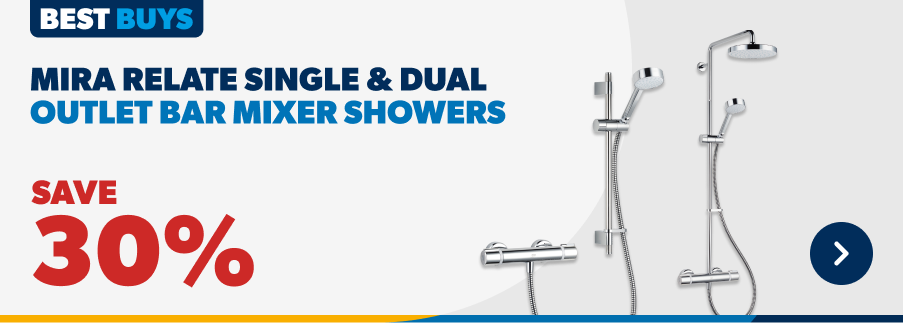 Mira relate single & Dual outlet bar mixer showers. Save 30%. Shop Now