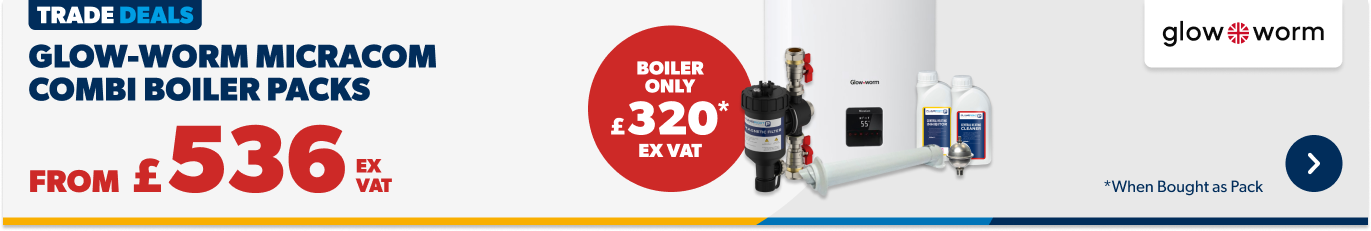 from £536 ex VAT Glow-Worm Micracom Combi Boiler Packs