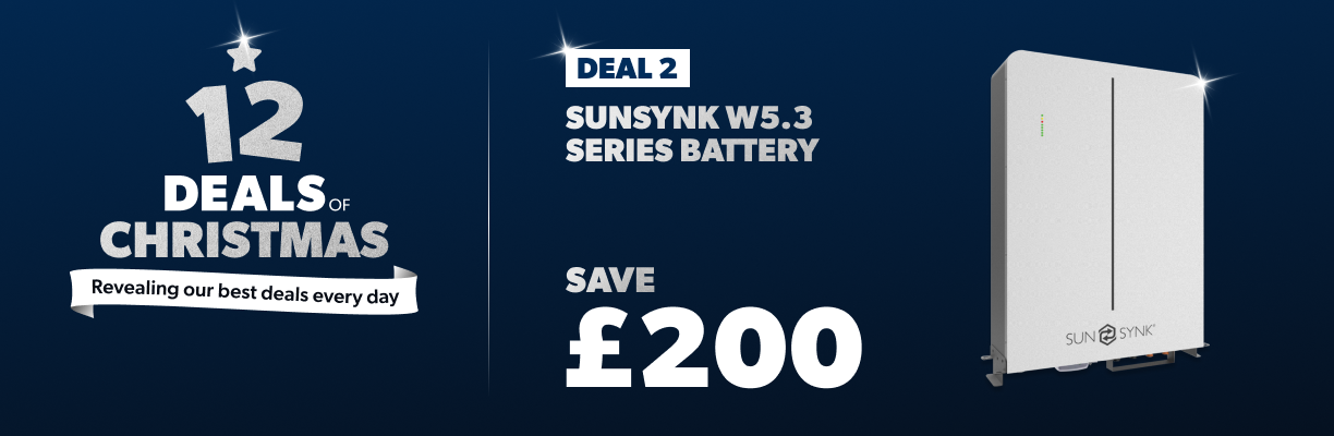 12 deals of christmas Deal 2 Sunsynk W5.3 Series Battery Save £200