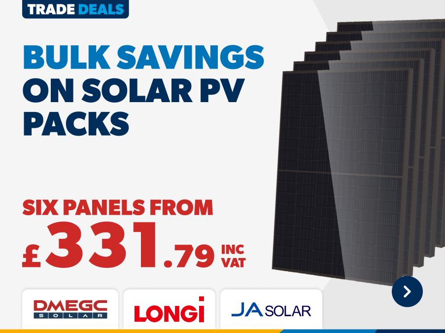Bulk Savings on Solar PV Packs - From ONLY £331.79 inc VAT