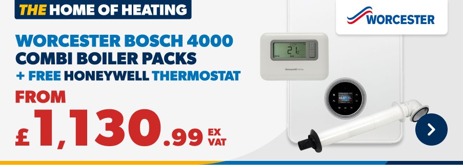 worcester bosch 4000 combi boiler packs with free honeywell thermostat