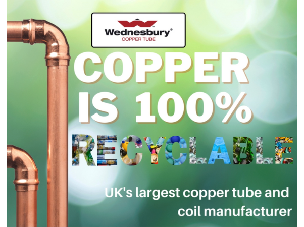 Go sustainable with recyclable Mueller Wednesbury Copper tube