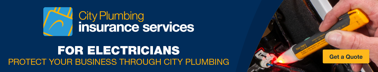 Electricians Insurance Banner - City Plumbing