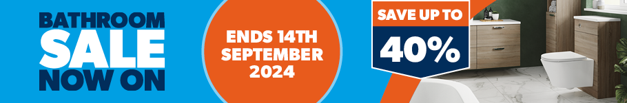 The bathroom sale now on, save up to 40%. Ends 14th September at city plumbing