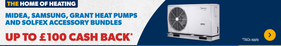 up to £100* cashback on heat pumps and solar accessory bundles - T&Cs apply 