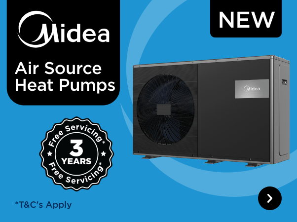 New Midea  Air Source Heat Pumps. Shop Now