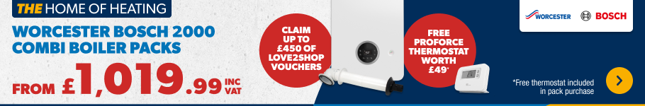 Worcester Bosch 2000 From £1,019.99 inc vat - Free Thermostat Included 