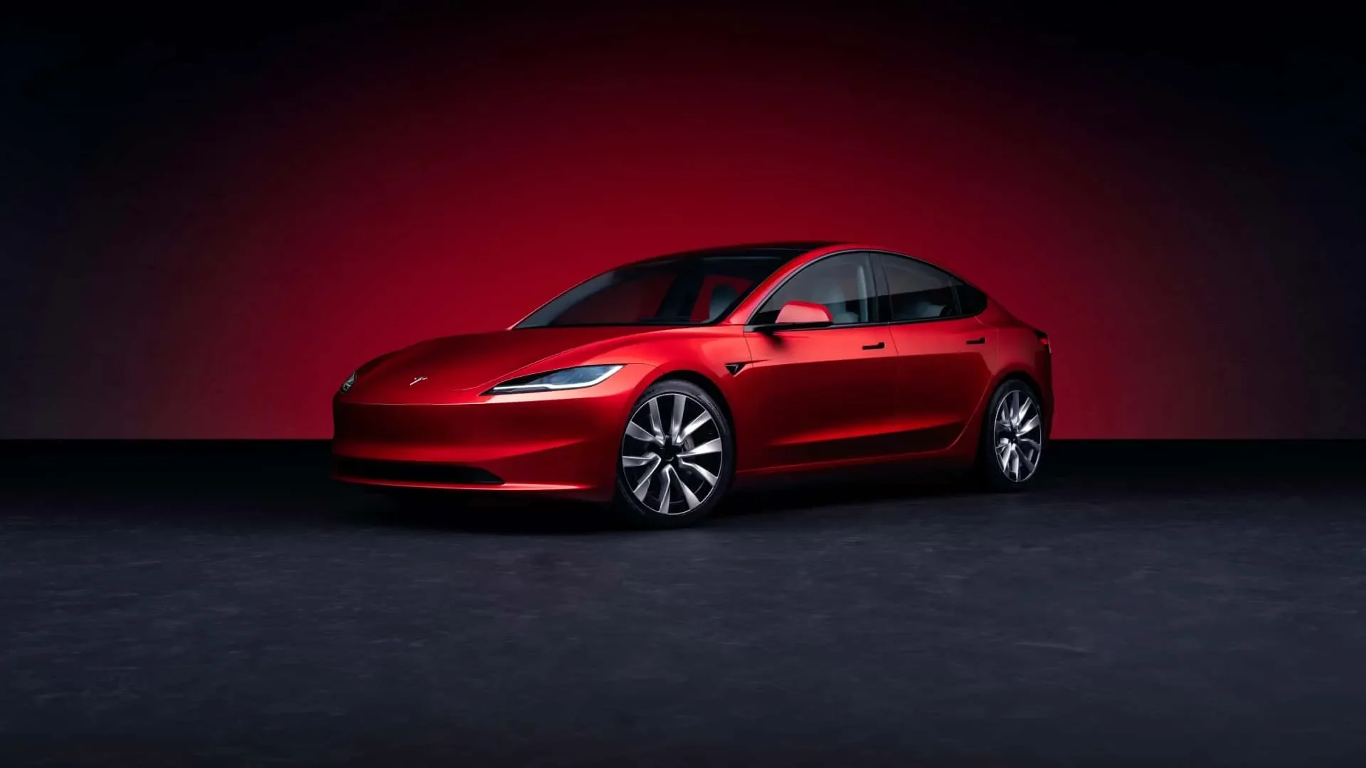 New Tesla Model 3 front