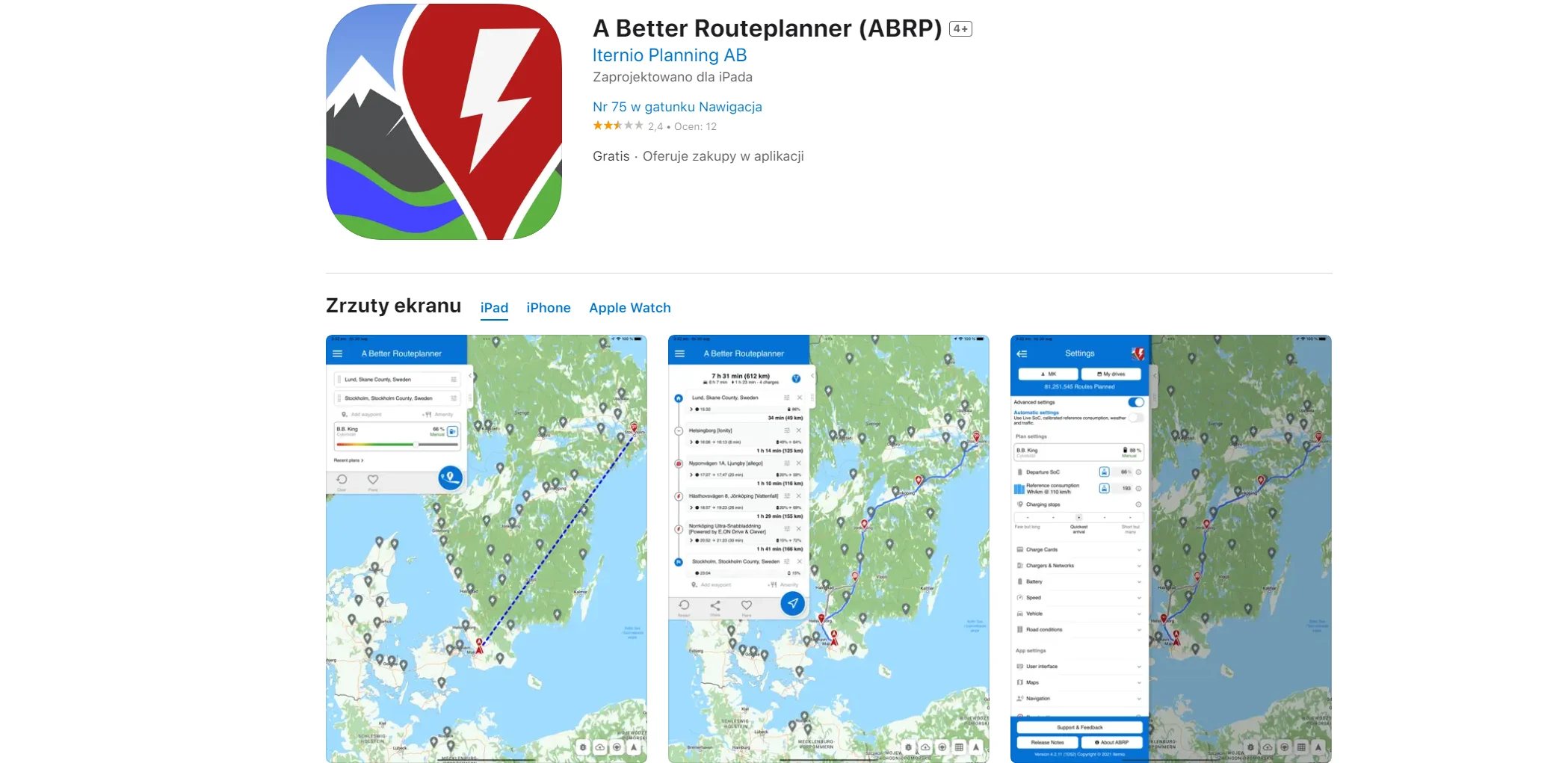 A Better Routeplanner aplikacja