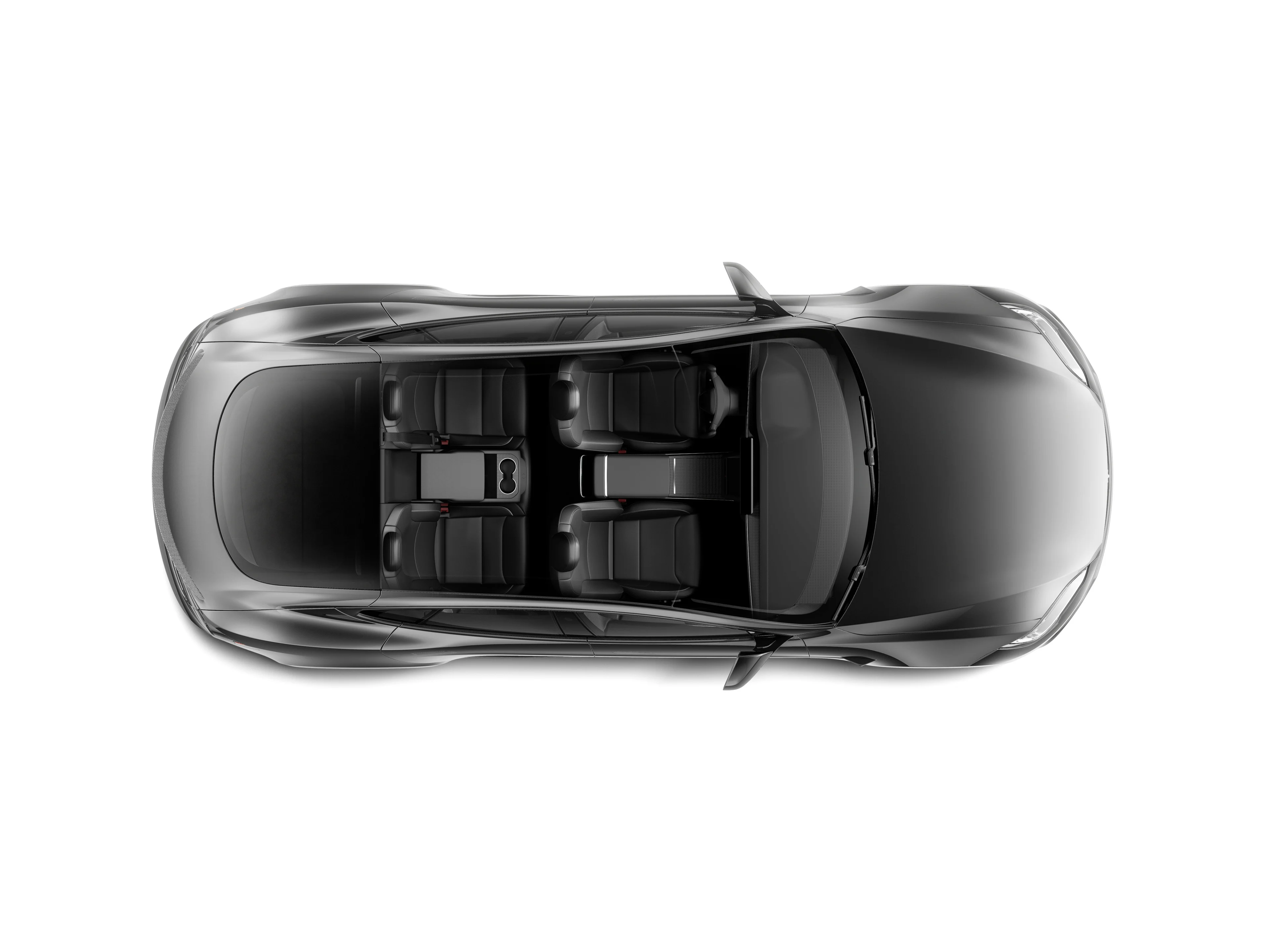 Tesla Model S 2023 bird view