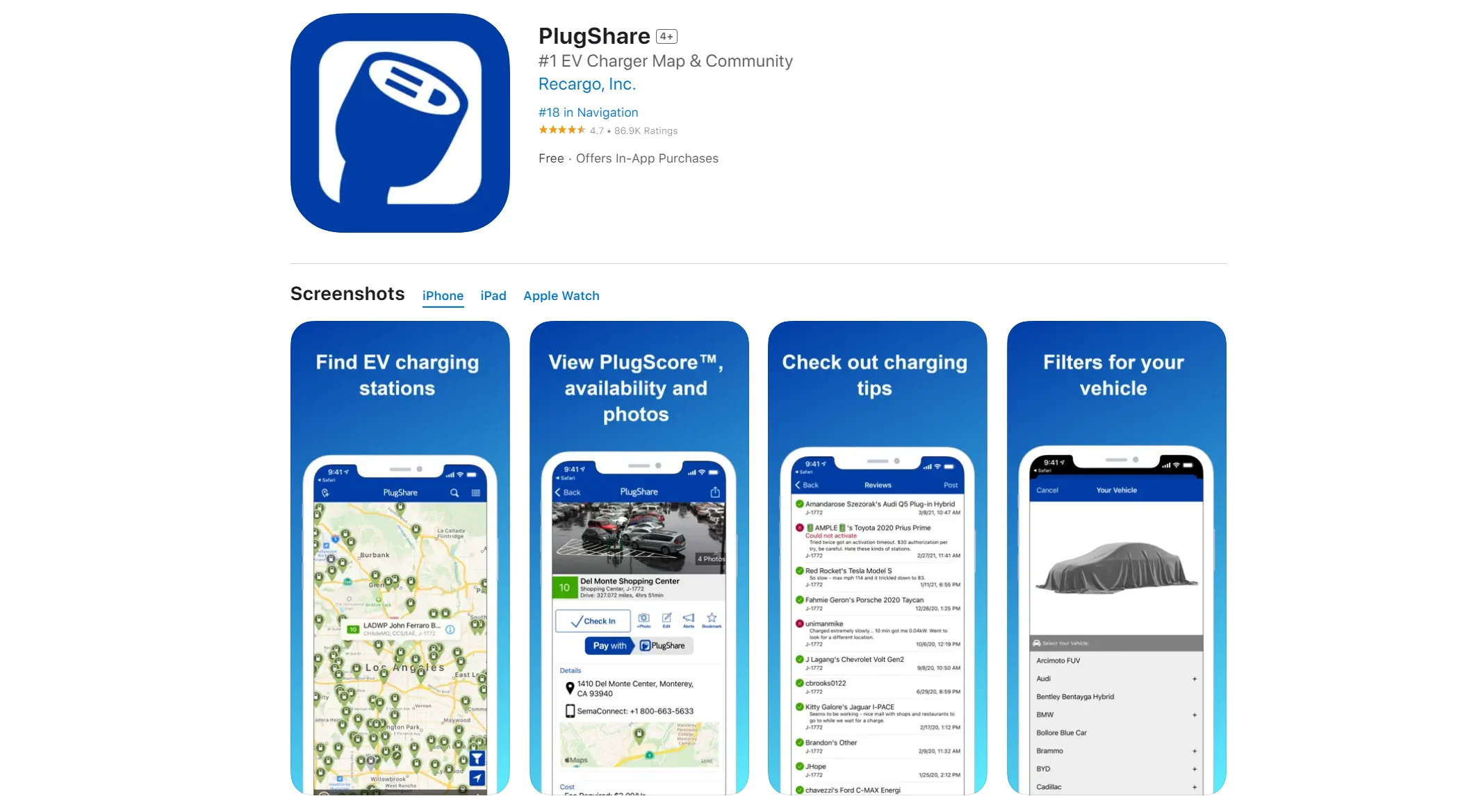 PlugShare aplikacja