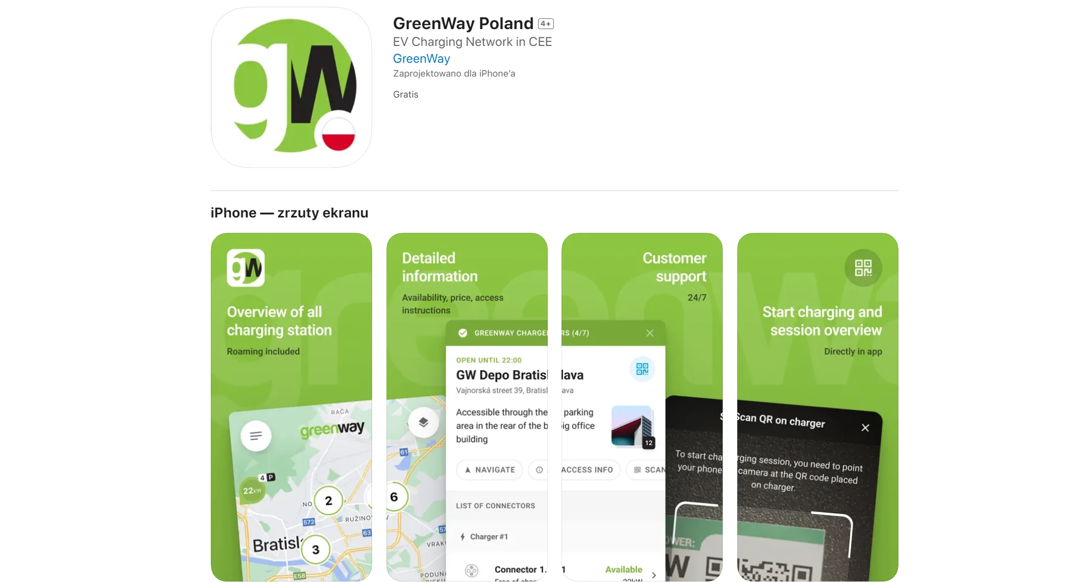 GreenWay Poland aplikacja