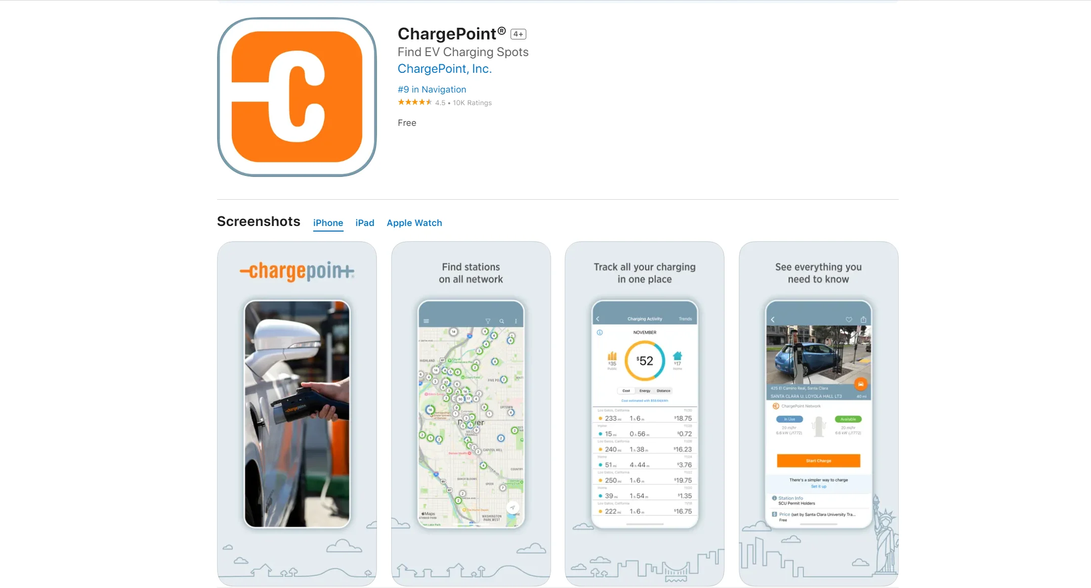 ChargePoint aplikacja