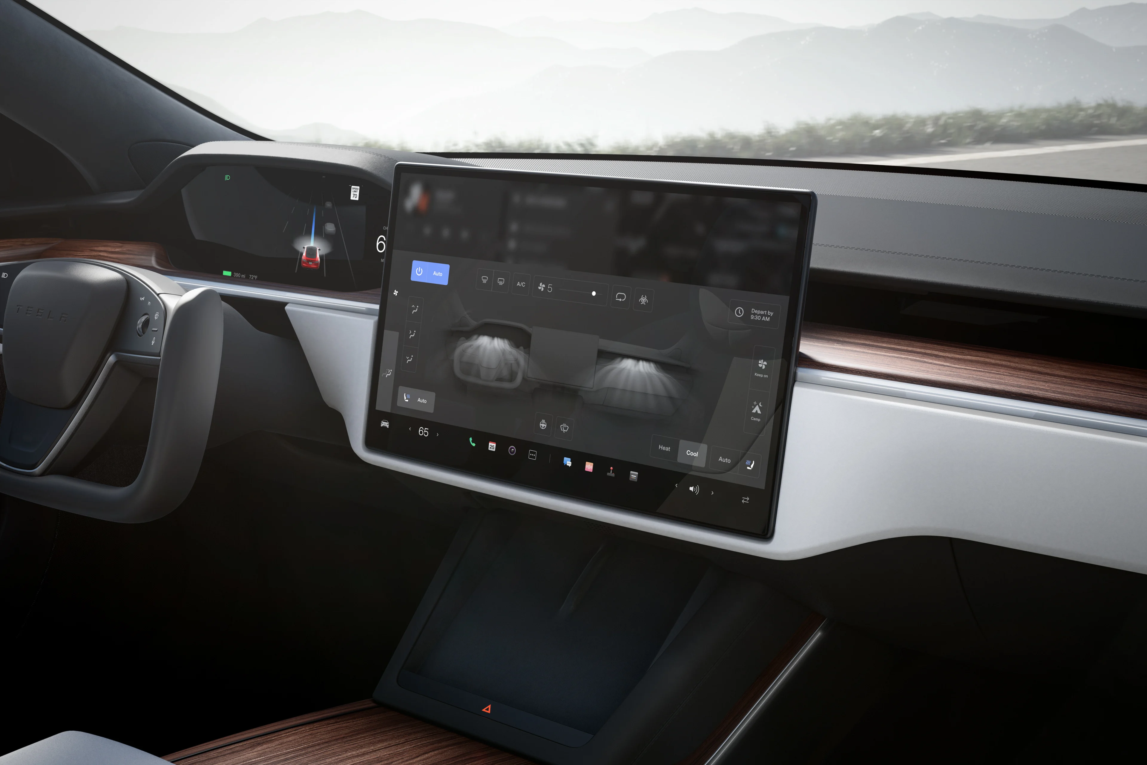 Tesla Model S 2023 screen