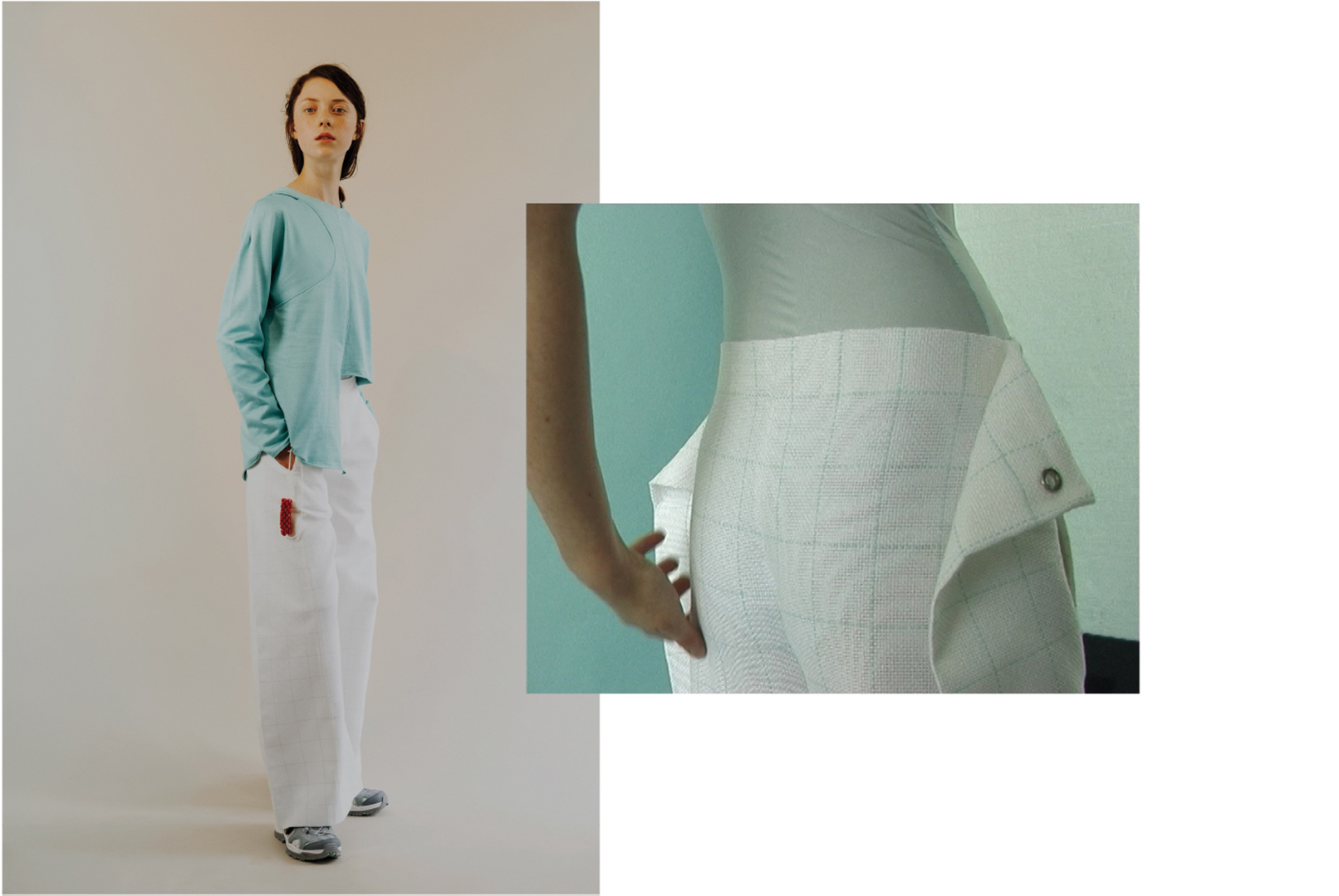 maxi folded trousers