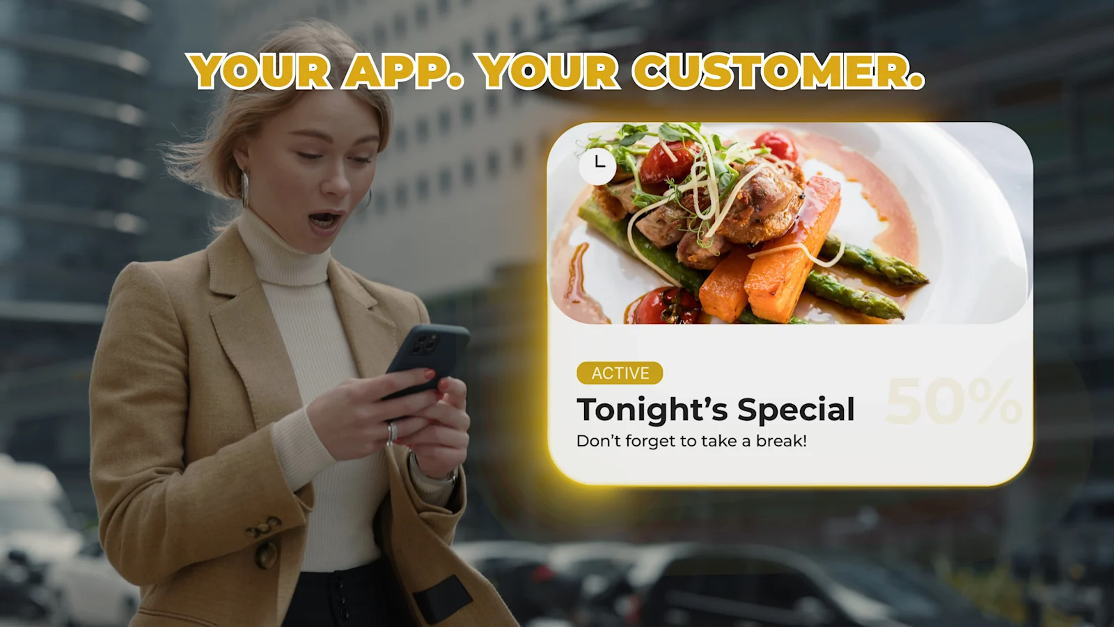 Customer ordering on their phone
