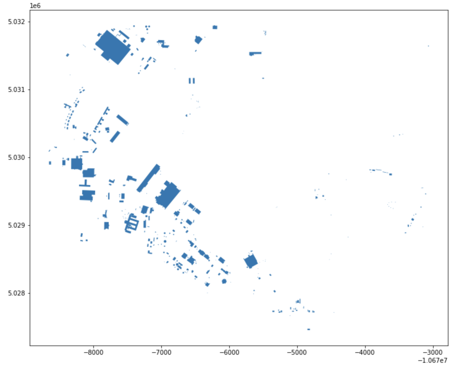 Building Footprints Retrieved with OSM Block