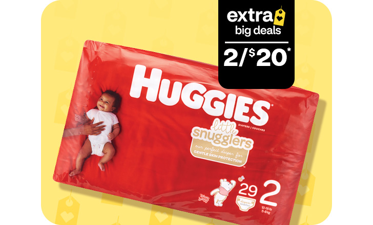 Two for $20 Huggies Little Snugglers baby diapers
