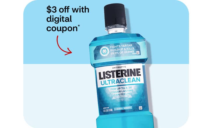 $3 off with digital coupon, Listerine mouthwash