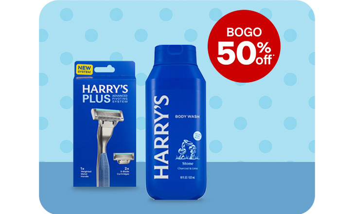 Buy 1, get 1 50% off. Harry's Plus razor and body wash