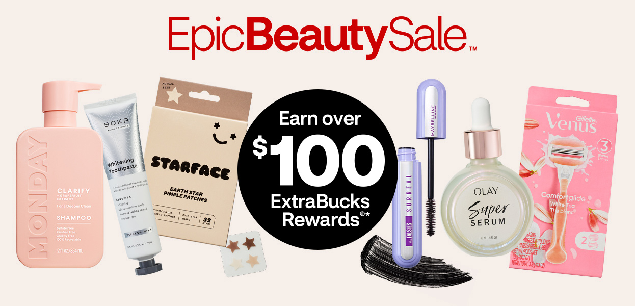Save on brands like: Venus, Olay, Maybelline, Monday, Boka, Scarface and more.