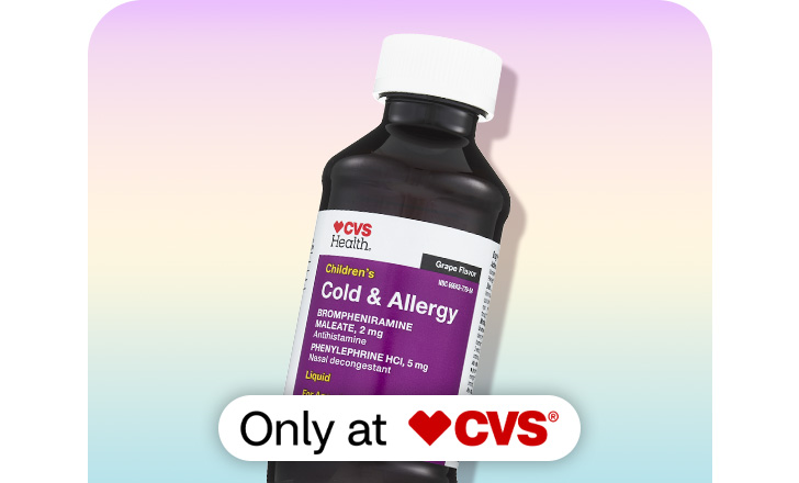 CVS Health Children's Cold and Allergy liquid, only at CVS.