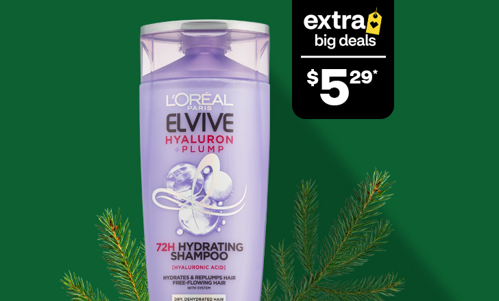 $5.29, L'Oréal Paris Elvive shampoo, extra big deals