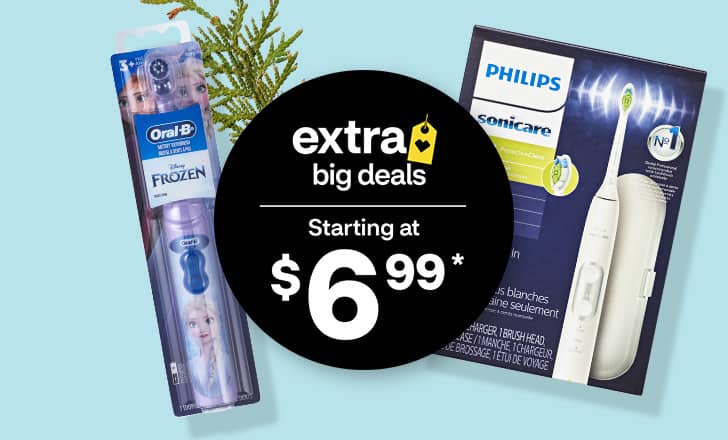 Desde $6.99, cepillo dental Oral-B Disney Frozen y cepillo dental eléctrico Philips Sonicare.