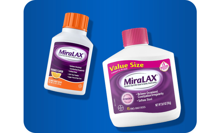 MiraLAX and value size MiraLAX.