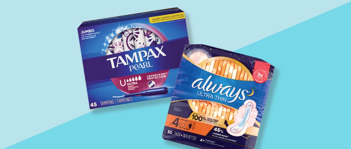 Tampax and Always feminine care products
