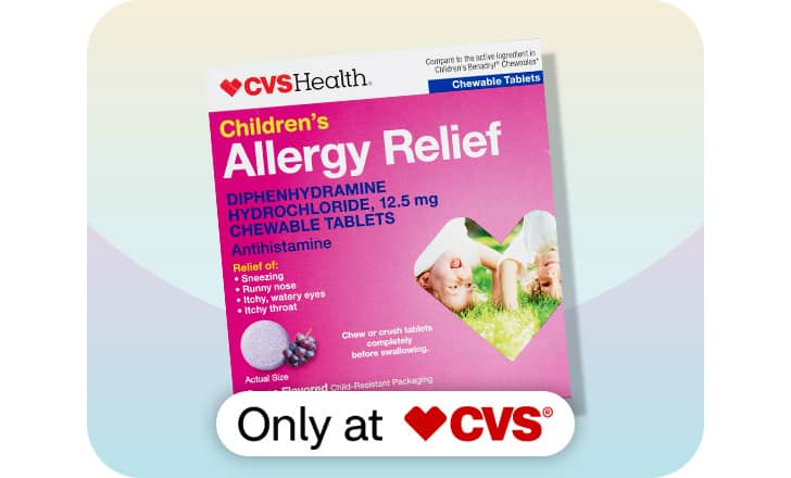 CVS Health Children's Allergy Relief chewable tablets, only at CVS