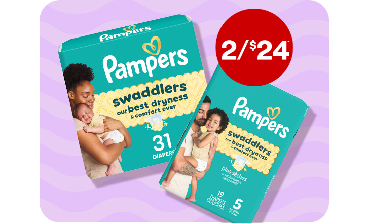 Two for $24. Pampers Swaddlers