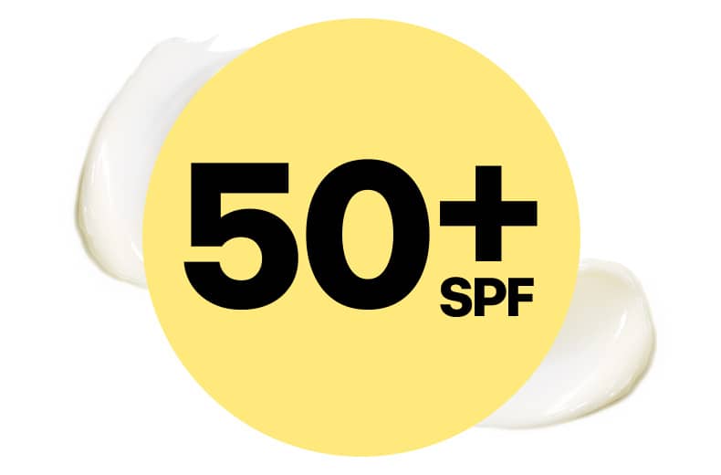 Fifty and above SPF sunscreen