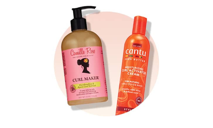 Camille Rose Curl Maker and Cantu moisturizing curl activator cream