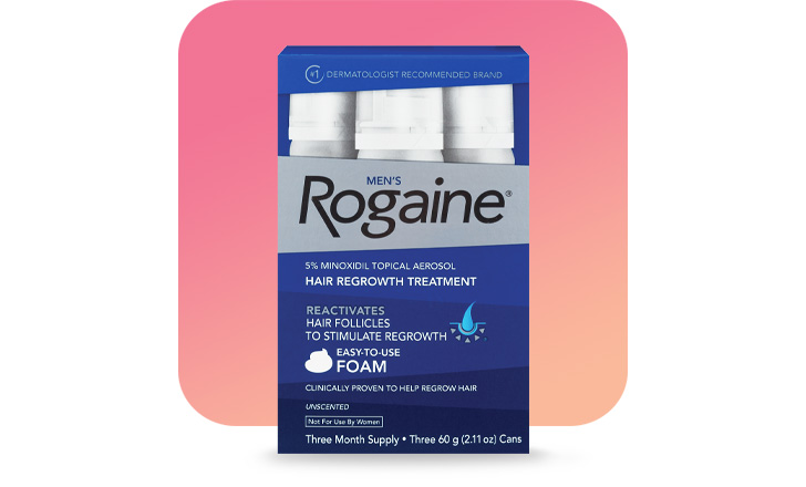 Men's Rogaine hair regrowth treatment