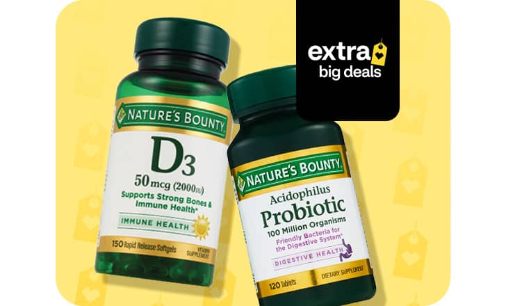 Nature's Bounty D 3 and Probiotic supplements