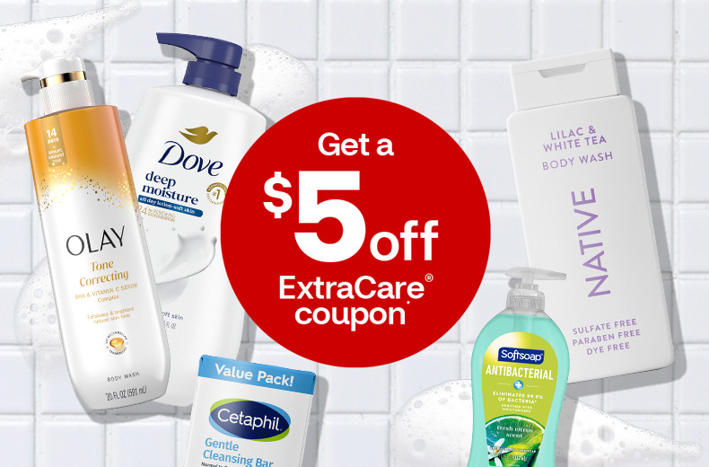 Personal care products with $5 off ExtraCare coupon offer.