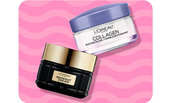 L’Oréal Paris Collagen moisture filler and L’Oréal Paris Midnight Cream