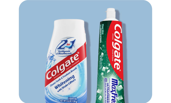 Colgate Whitening and MaxFresh tooth paste