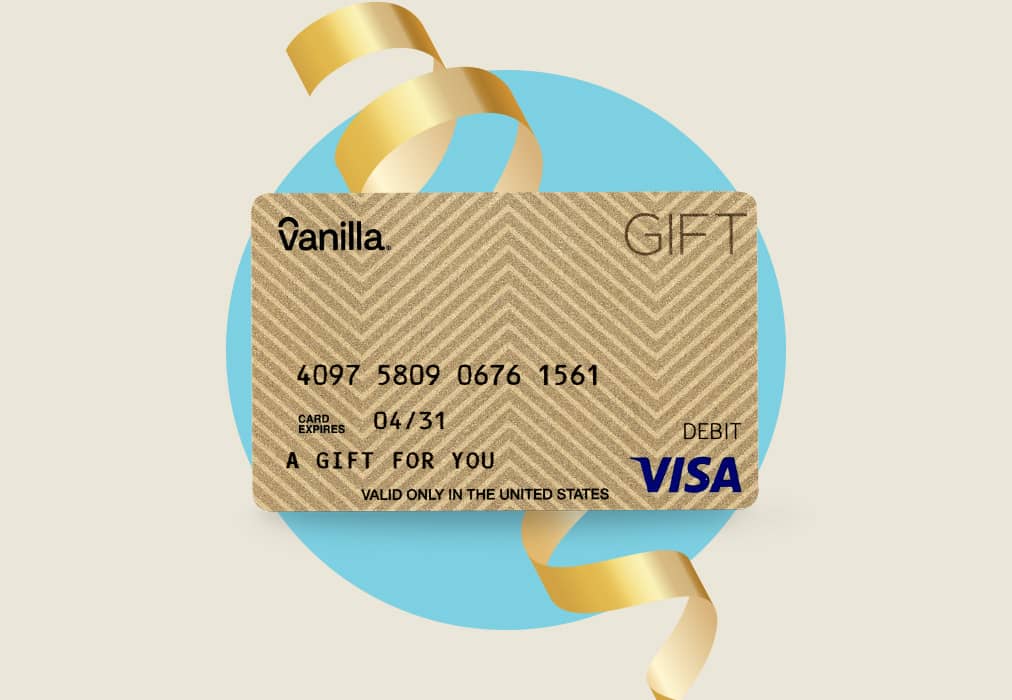 A Vanilla Visa gift debit card.