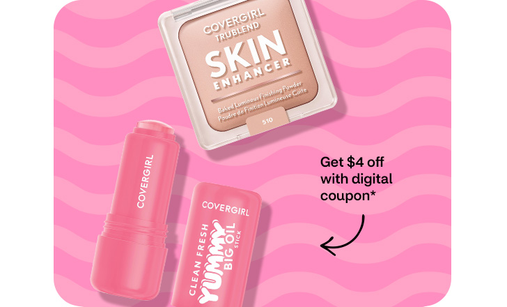Get $4 off with digital coupon. CoverGirl Yummy Big Oil Stick and CoverGirl TruBlend Skin Enhancer.