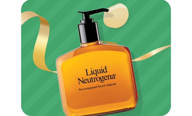 A bottle of Neutrogena liquid facial cleanser.