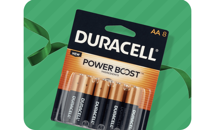 A package of Duracell AA batteries.