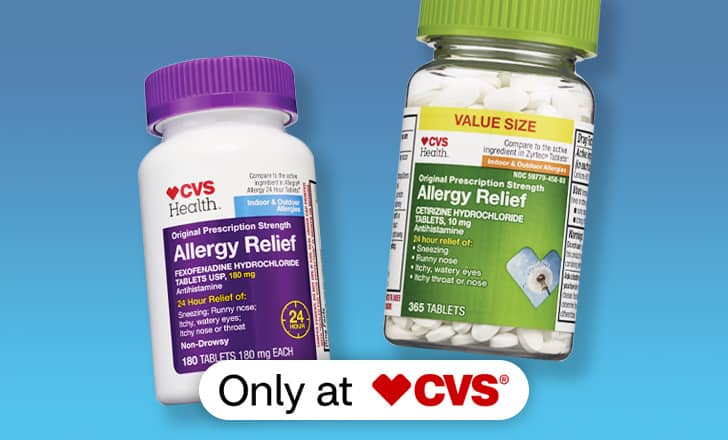 Productos CVS Health para el alivio de alergias, solo en CVS