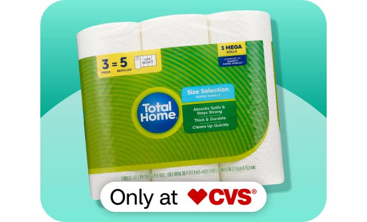 Total Home paper towels 3-pack, only at CVS
