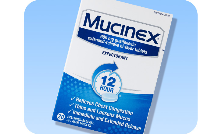 Mucinex 12-hour cold remedy tablets