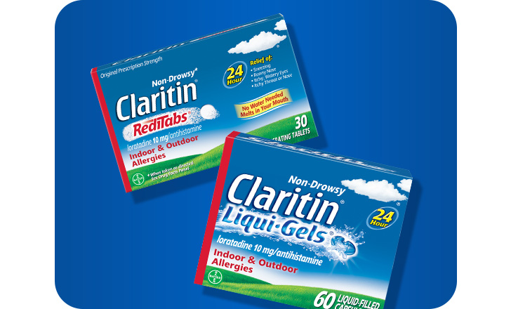 Non-drowsy Claritin RediTabs and Liqui-Gels.