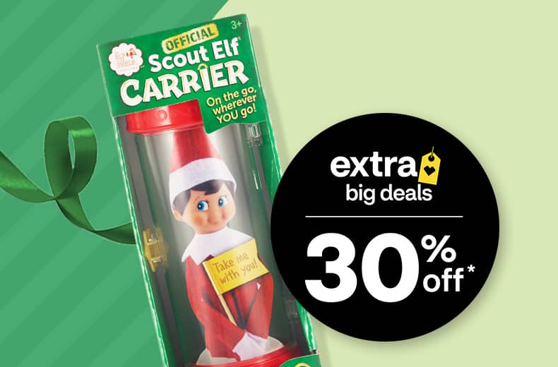 Get 30 percent off, a package of The Elf on the Shelf Scout Elf Carrier.